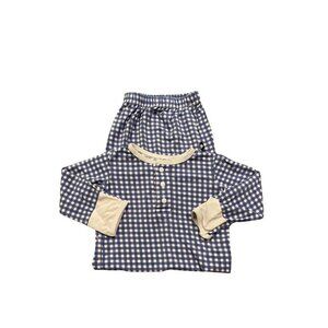 Sweet Bamboo Baby Blue & White Checked Gown - One Size - Like New!